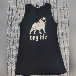 Black Pug Life tank size‎ 3xl